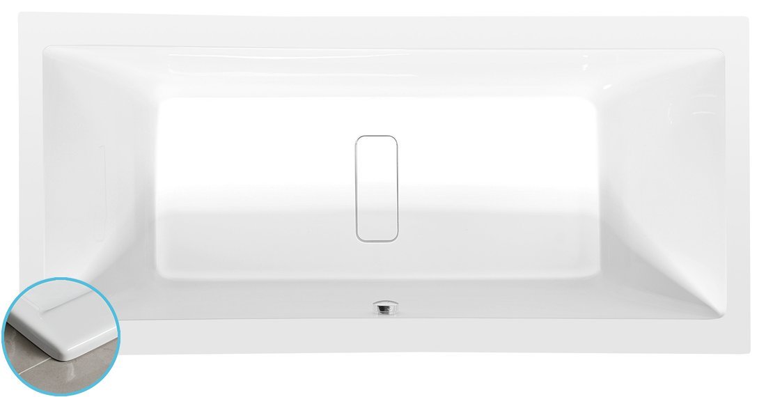 MARLENE SLIM obdélníková vana 200x90x48cm, bílá